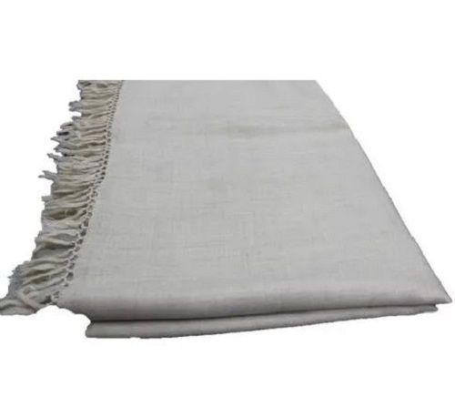 Machine Made 2.5 Metre Long Mens Winter Wear Plain Grey Woolen Lohi For Gifting And Personal Use