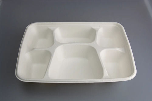 Biodegradable Paper Plate - Square Shape, White Color | High Strength, Good Quality, Fine Finish