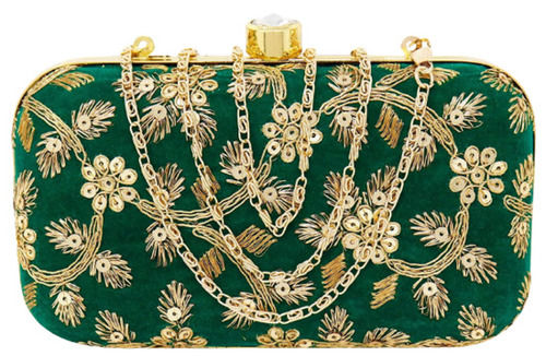 Before & Ever Evening Clutch Long Emerald Green Women Clutch Handbags Bag |  eBay