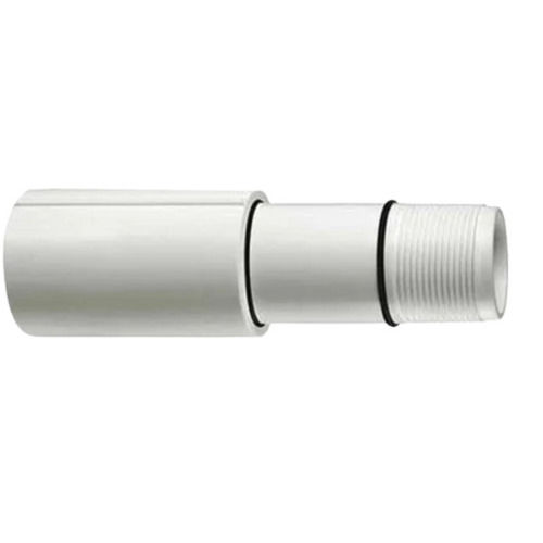 White 1.5Mm Thick Round Poly Vinyl Chloride Column Pipe