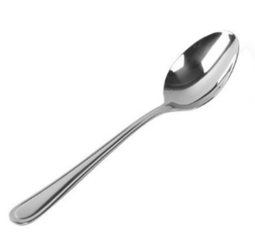 Silver 10 Inches Long 3 Mm Thick Glossy Finish Stainless Steel Spoon