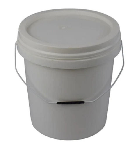 Grey 10 Liter Round Plastic Bucket For Bathroom