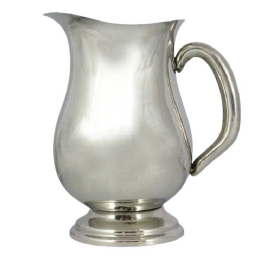 1000 Ml Capacity 4mm Thick Polished Stainless Steel Jug