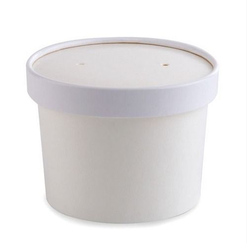 White 150 Ml Eco Friendly Smooth Plain Disposable Paper Round Container