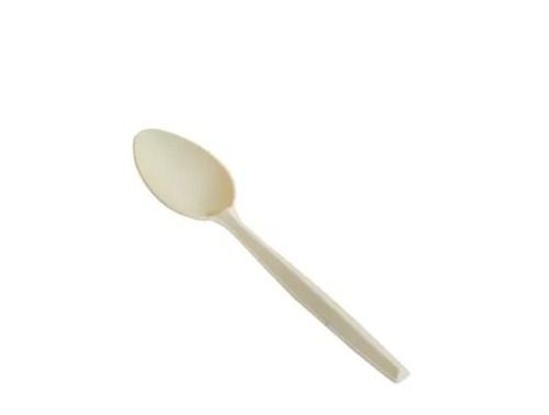 White 165 Mm Event And Party Plain Disposable Corn Starch Biodegradable Spoon