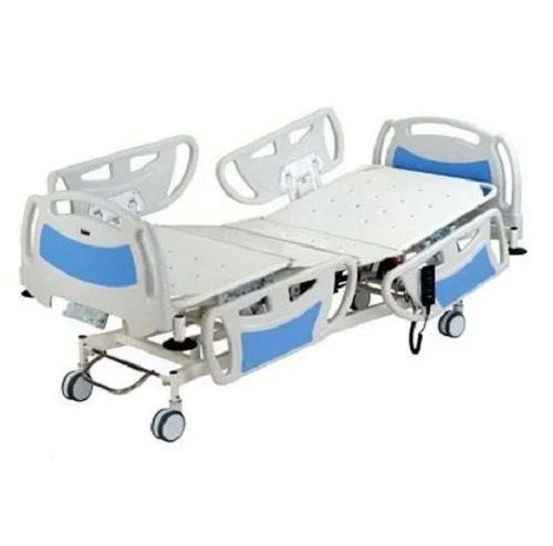 Silver And Blue 2.5 X 3 X 6 Foot Electric Hospital Icu Bed For Patients