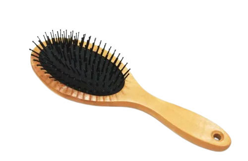 8 Inches Nylon Bristle Oval Paddle Wooden Hair Brush For Women 