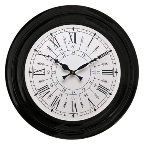 Battery Powered Analog Antique Polished Wooden Wall Clock 