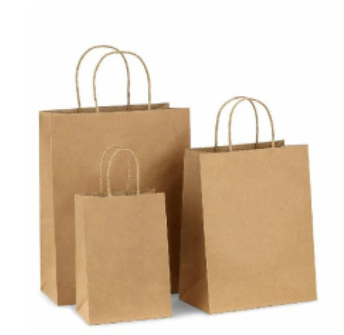 Eco-Friendly Plain Brown Paper Shopping Carry Bag With Rope Handle