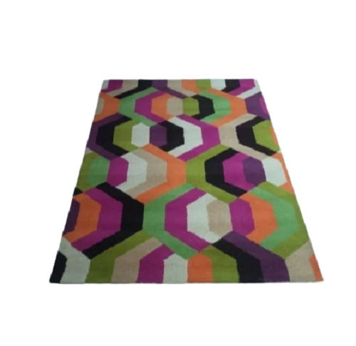 Rectangular Printed Handmade Woolen Floor Rugs For Hotel And Bedroom