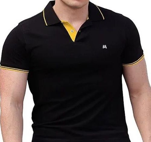 Short Sleeve Plain Cotton Mens Polo T Shirt