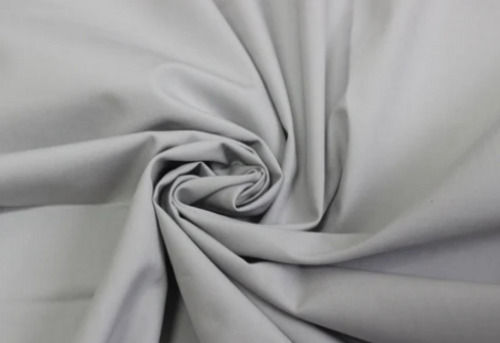 Grey 12 Meter Long Carded Yarn Plain Cotton Fabric 