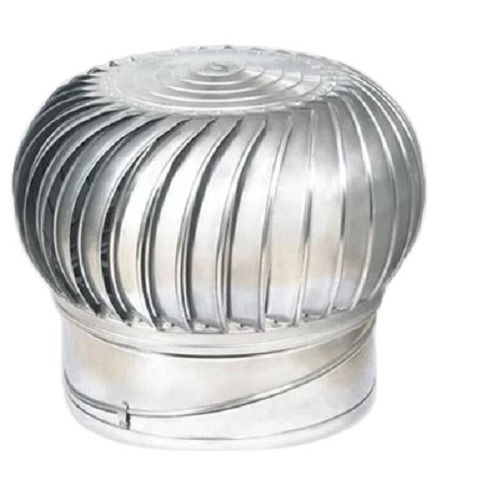 Silver 18X15X18 Inches Round Polished Finished Stainless Steel Turbo Ventilator