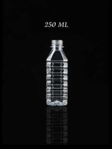 Blue 250 Ml Transparent Pet Bottle For Drinking Water Use