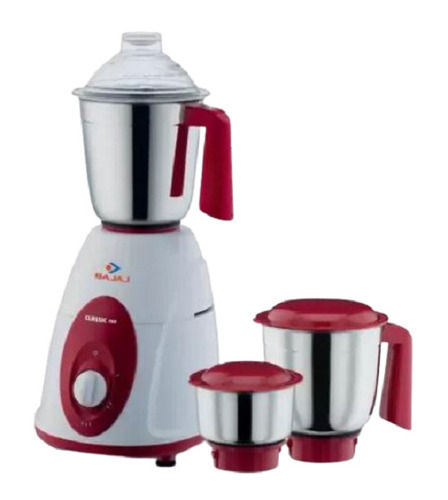 750 Watt And 220 Voltage Portable Stainless Steel Jar And Plastic Body Mixer Grinder with 3 Jars