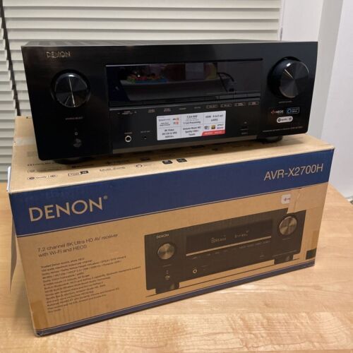 Denon AVR-X2700H (2020 Model) 7.2ch 8K AV Receiver with 3D Audio, Voice Control and HEOS Built-in (AVRX2700H)