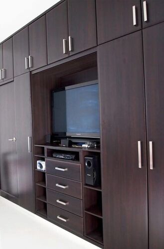 Modular Wooden TV Cabinet With Shelves And Storage Cabinets