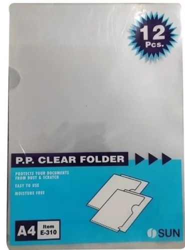 10.5 X 12. 5 Inch Rectangular Pp File Folder For Office And School No