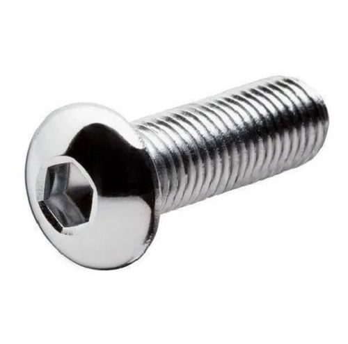 Silver 5 Mm Round Rust Proof Polished Finish Stainless Steel Button Head Bolt 