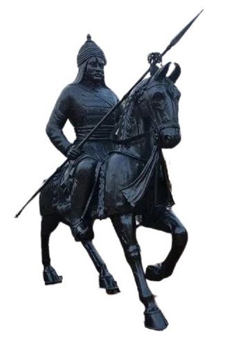 6 Feet Paint Coated Maharana Pratap Marble Statue For Decoration