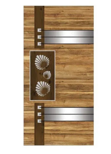 6x3.5 Foot Polish Finish Solid Wood Designer Laminate Door