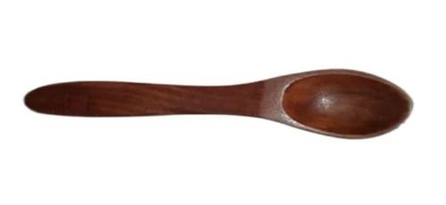 Brown 7 Inch Heat Resistant And Strong Polished Finished Wooden Spoon