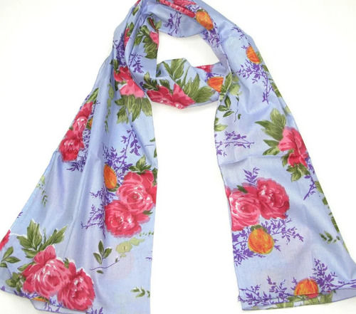 Comfortable 1.6 Meter 420 Gram Daily Wear Soft Cotton Printed Scarf For Ladies 