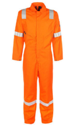 Full Sleeves Spread Collar Plain Reflective Polyester Boiler Suit For Mens Chest Size: 38-40