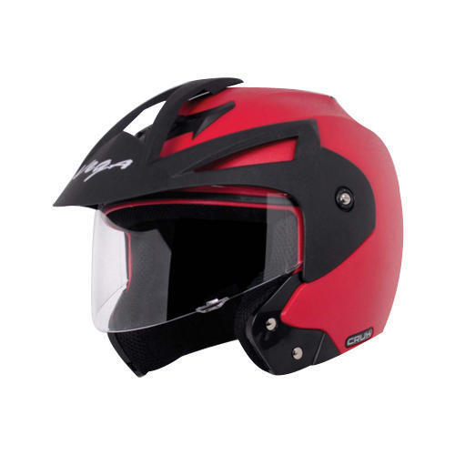 स्क्रैच रेज़िस्टेंट और रिलीज़ बकल पॉलीकार्बोनेट प्लास्टिक ओपन फेस हेलमेट