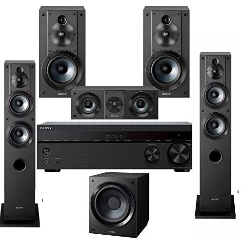 Sony STR-DH790 7.2-ch Receiver, 4K HDR, Dolby Vision, Dolby Atmos, DTS:X, & Bluetooth with Complete SONY 8 Speaker System Bundle
