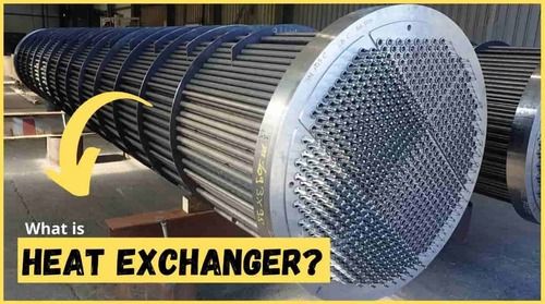 Grey Stainless Steel Cylindrical Shape Air Heat Exchanger For Industrial Use