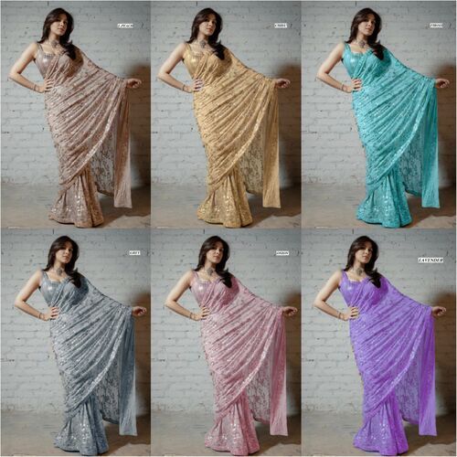 Women Superhit Designer Sequins Saree