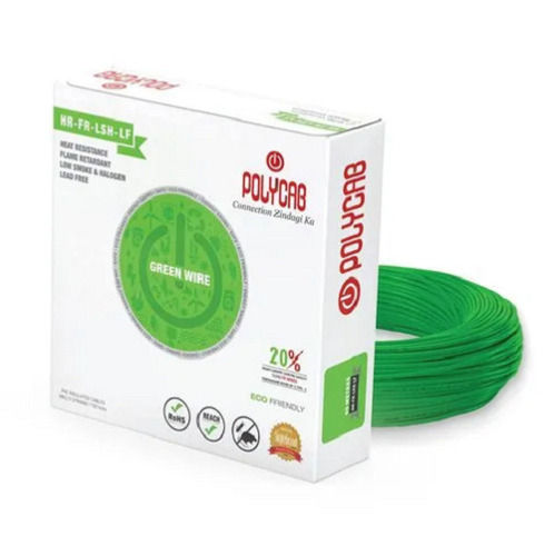 Green 1.5 Sqmm And 90 Meter Long Electric Pvc And Copper House Wire