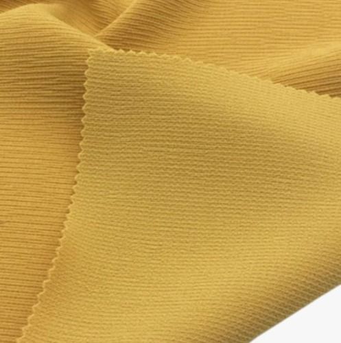 Mustard 100 Meter X 45 Inches 1.10 Gram Per Cubic Centimeter Synthetic Plain Lycra Fabric  