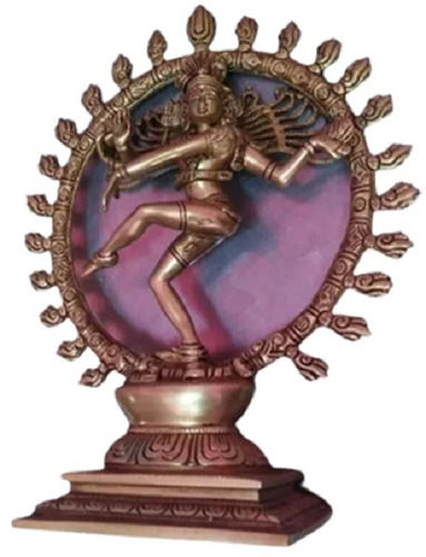 Light Weight 11X11X5 Inch Washable And Lightweight Polished Finish Brass Natraj Statue