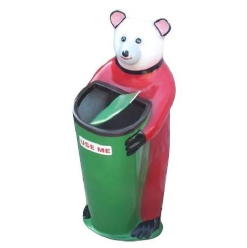 Multicolor 15 Litre Capacity Open Top Fiber Dustbin For Outdoor