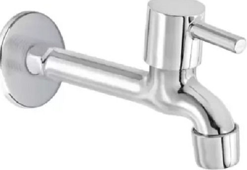 Silver 15 X 10 X 5 Cm Wall Mounted Glossy Finish Round Stainless Steel Bip Tap 