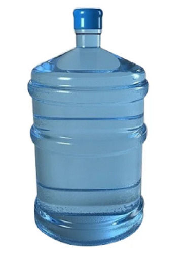 Blue 20 Liter Plastic Round Screw Cap Mineral Water Jar