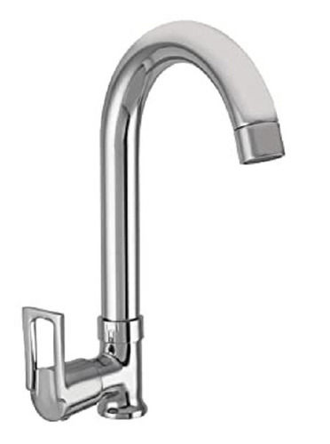 Silver 20 Mm Wall Mounted Stainless Steel Glossy Finish Swan Neck Water Tap