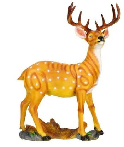 45.7 X 13 X 63.5 Cm Painted And Polished Finish Artifical Polyresin Garden Deer Statue