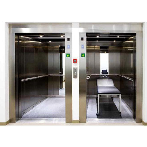 5-6 Passenger Capacity Automatic Stainless Steel Hospital Elevator