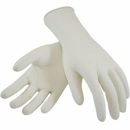 Easy To Wear 10-15 Inches White Surgical Gloves For Hospital And Clinical