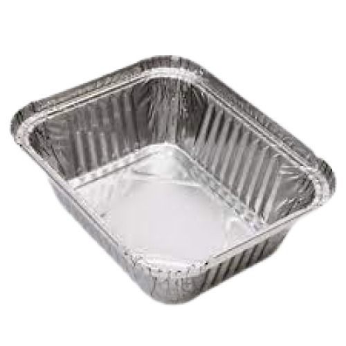 Eco Friendly And Disposable Plain Sliver Aluminium Food Container