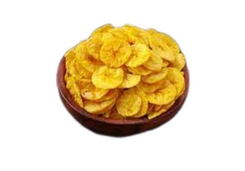 Hygienically Packed Round Fried Yellow Banana Chips, 1 Kg Pack