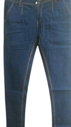 Moisture Absorbent Comfortable Plain Dyed Pattern Washed Straight Style Narrow Jeans