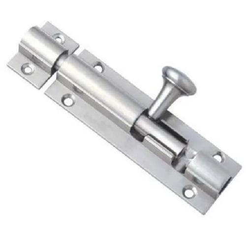 सिल्वर रेक्टैंगुलर शेप और पॉलिश्ड फिनिश एल्युमिनियम डोर बोल्ट