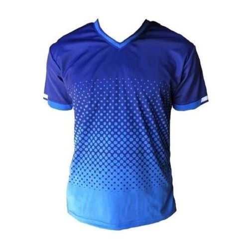 V Neck And Short Sleeves Regular Fit Printed Polyester Sports T-Shirt For Men Age Group: Adults