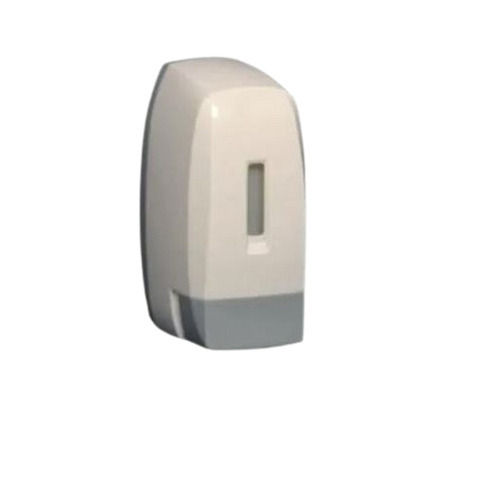 White 10X5X10 Centimeter Glossy Finished Plastic Soap Dispenser