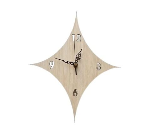 14x14 Inches Polished Finished Modern Designer Wooden Wall Clock