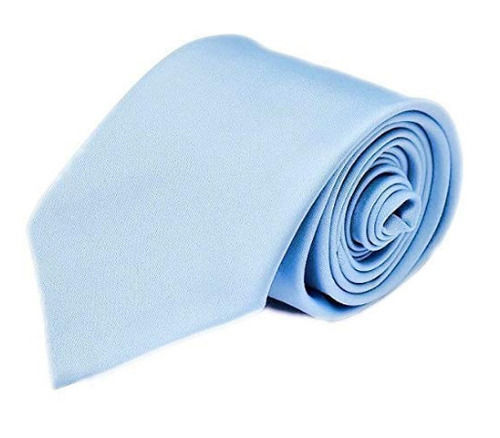 Skyblue 15.88 X 11.3 X 3.99 Cm Cotton Plain Neck Formal Ties For Mens